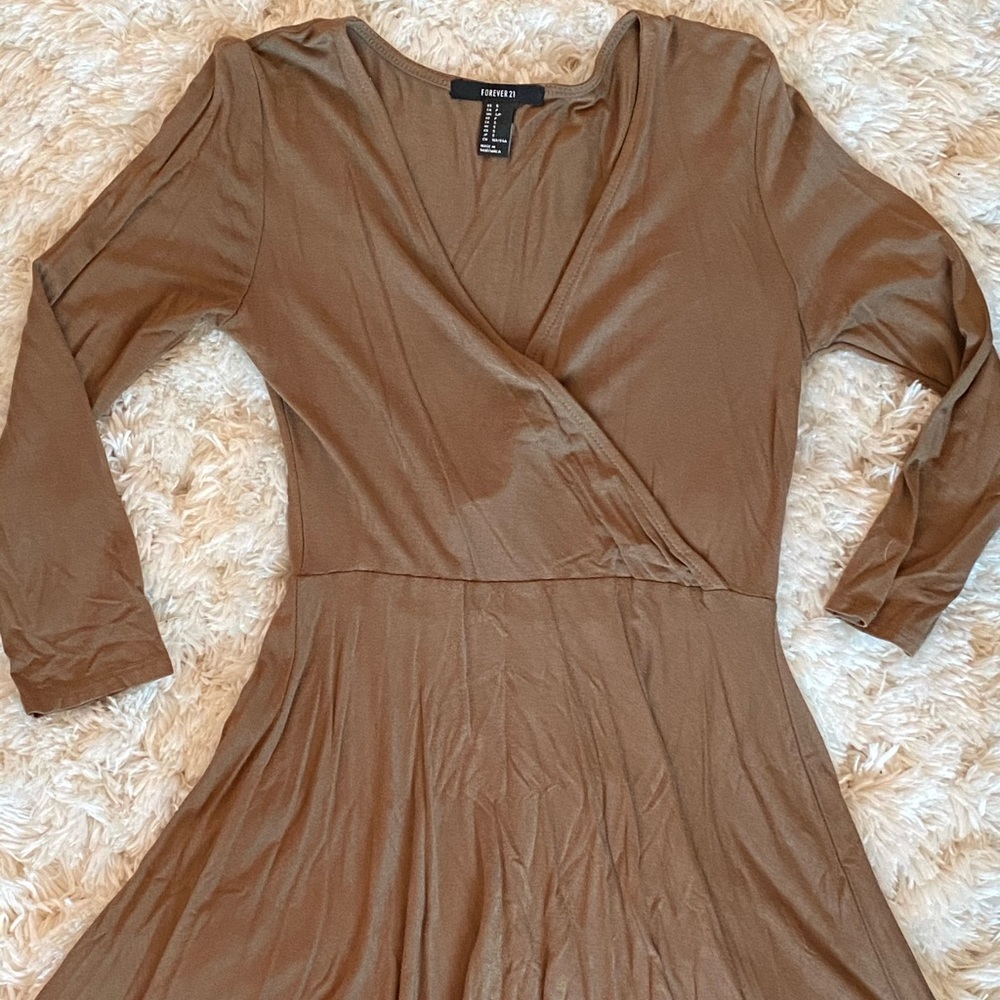 Forever 21 Olive Mini Skater Dress